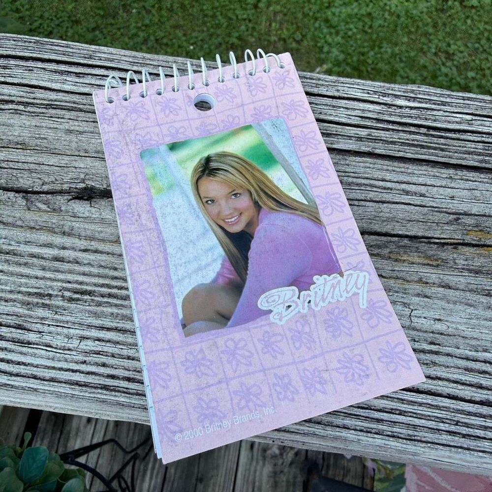 Y2K Britney Spears Mini Spiral Memo Notebook Notepad 2000 Pink